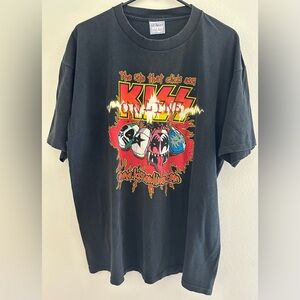 KISS - The Site That Clicks A..! KISS Online All Sport VTG T-shirt Size XL 2000